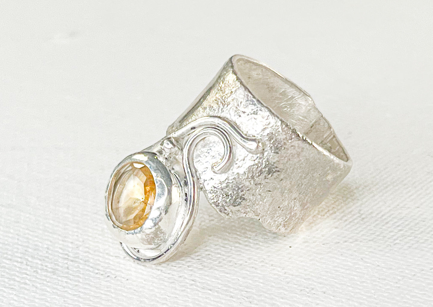 Sterling Silver Ring with Citrine
