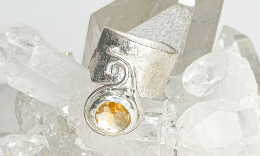 Sterling Silver Ring with Citrine