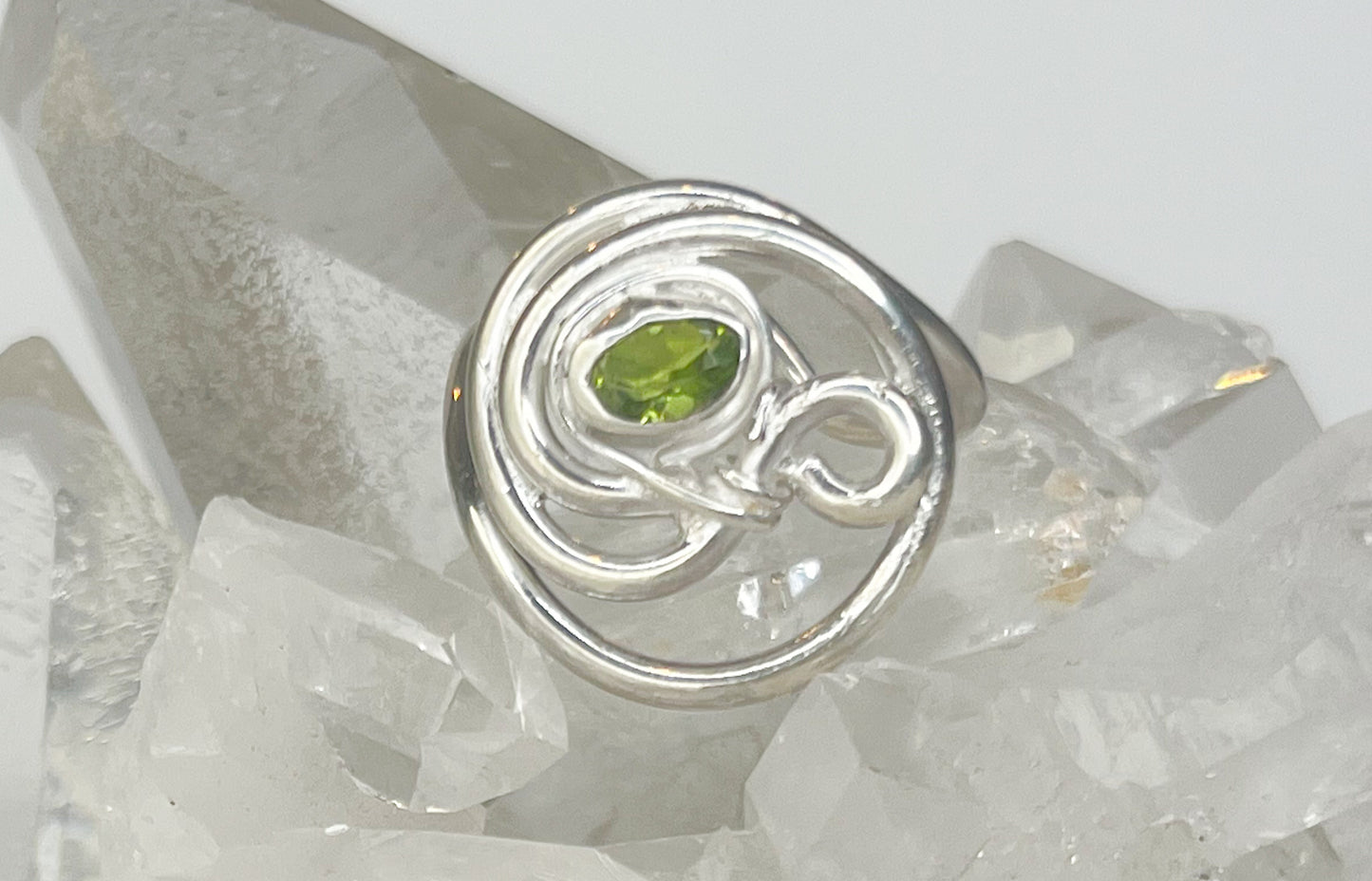 Sterling Silver Ring with Peridot