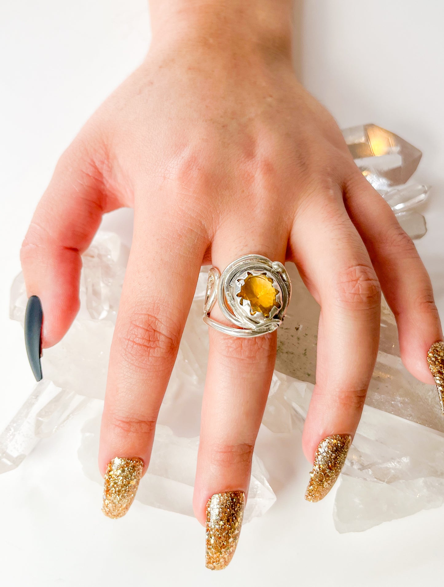 Sterling Silver ring with Citrine