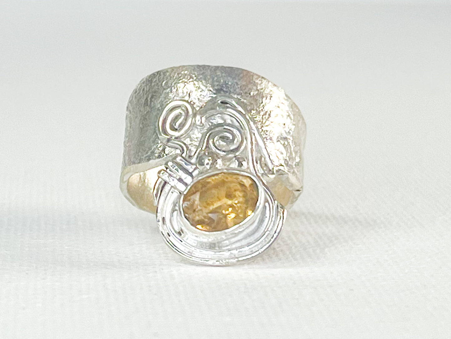 Sterling Silver Ring with citrine