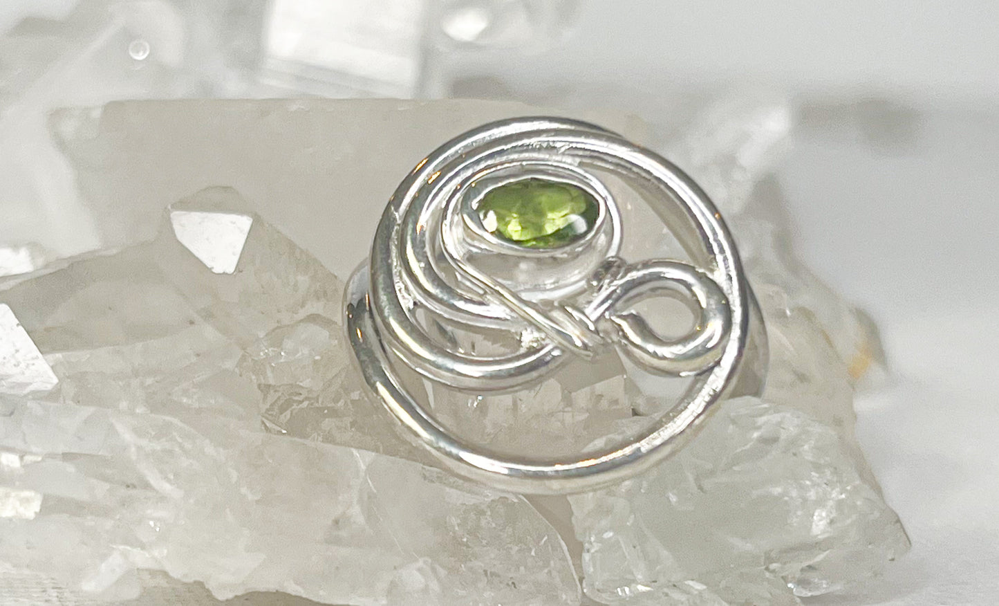 Sterling Silver Ring with Peridot