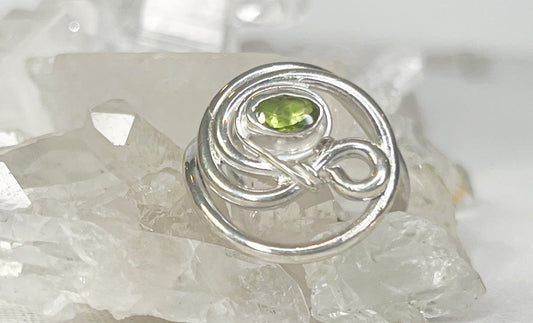 Sterling Silver Ring with Peridot