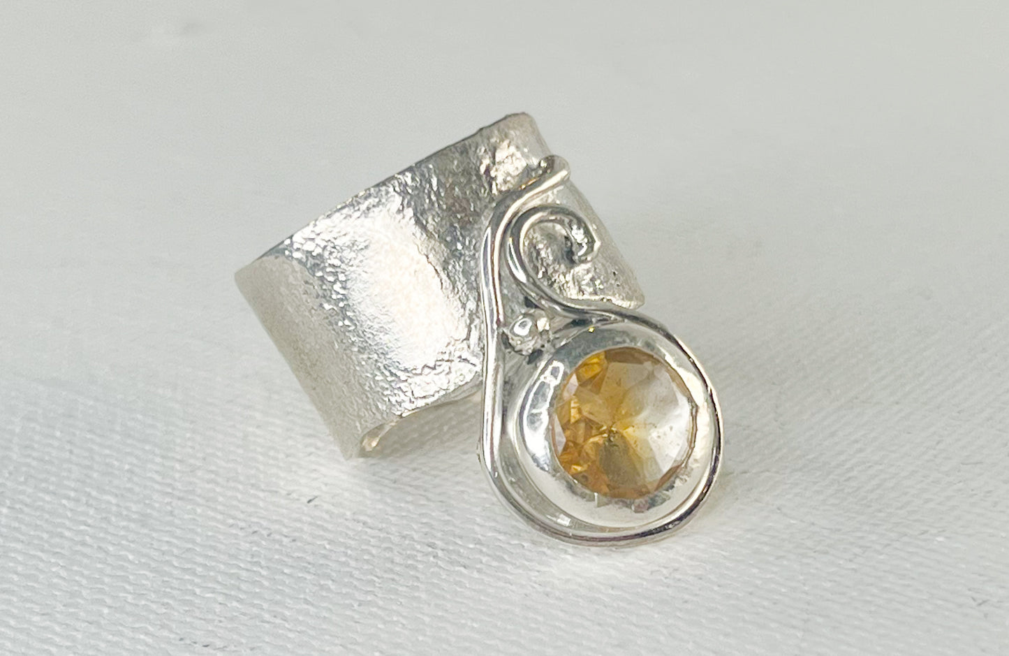 Sterling Silver Ring with Citrine
