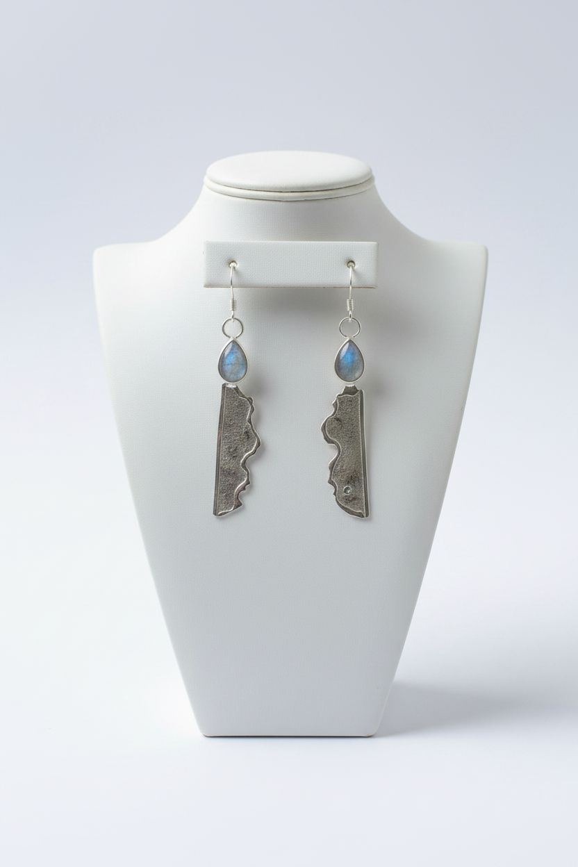 Moonstone Sterling Silver Statement Earrings