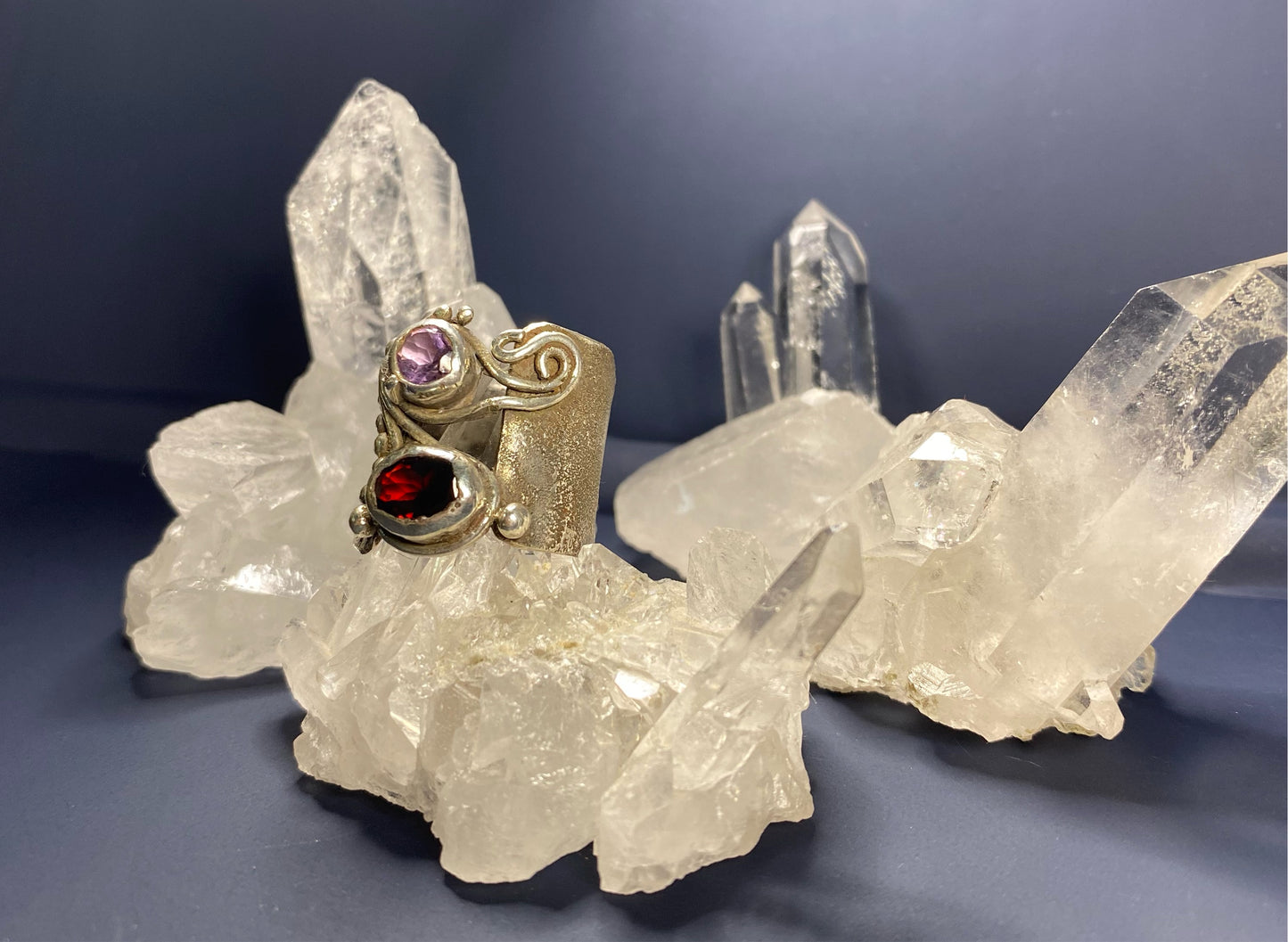 Garnet & Amethyst Ring