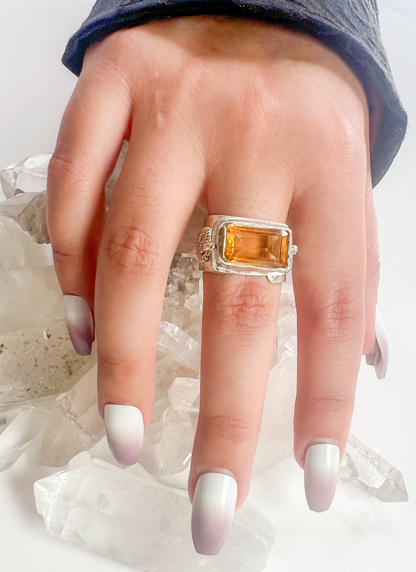 Sterling Silver Ring with Citrine