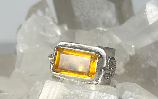 Sterling Silver Ring with Citrine