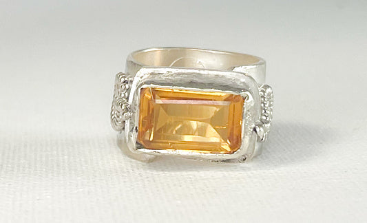 Silver Ring with Citrine