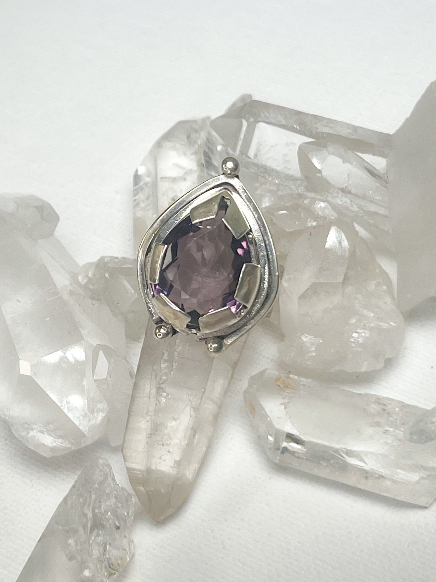 Sterling Silver ring with Amethyst