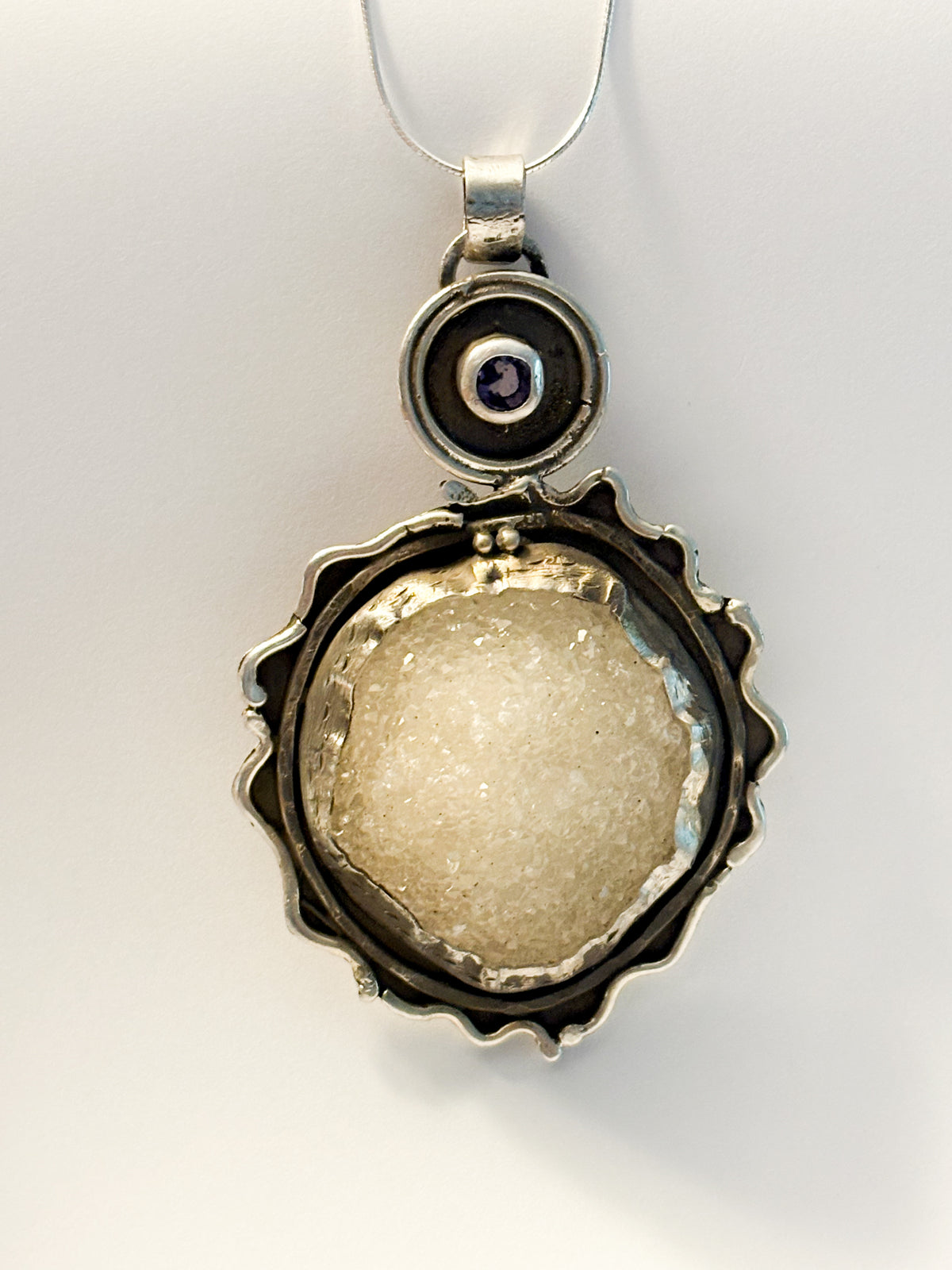 Druzy Quartz & Amethyst pendant