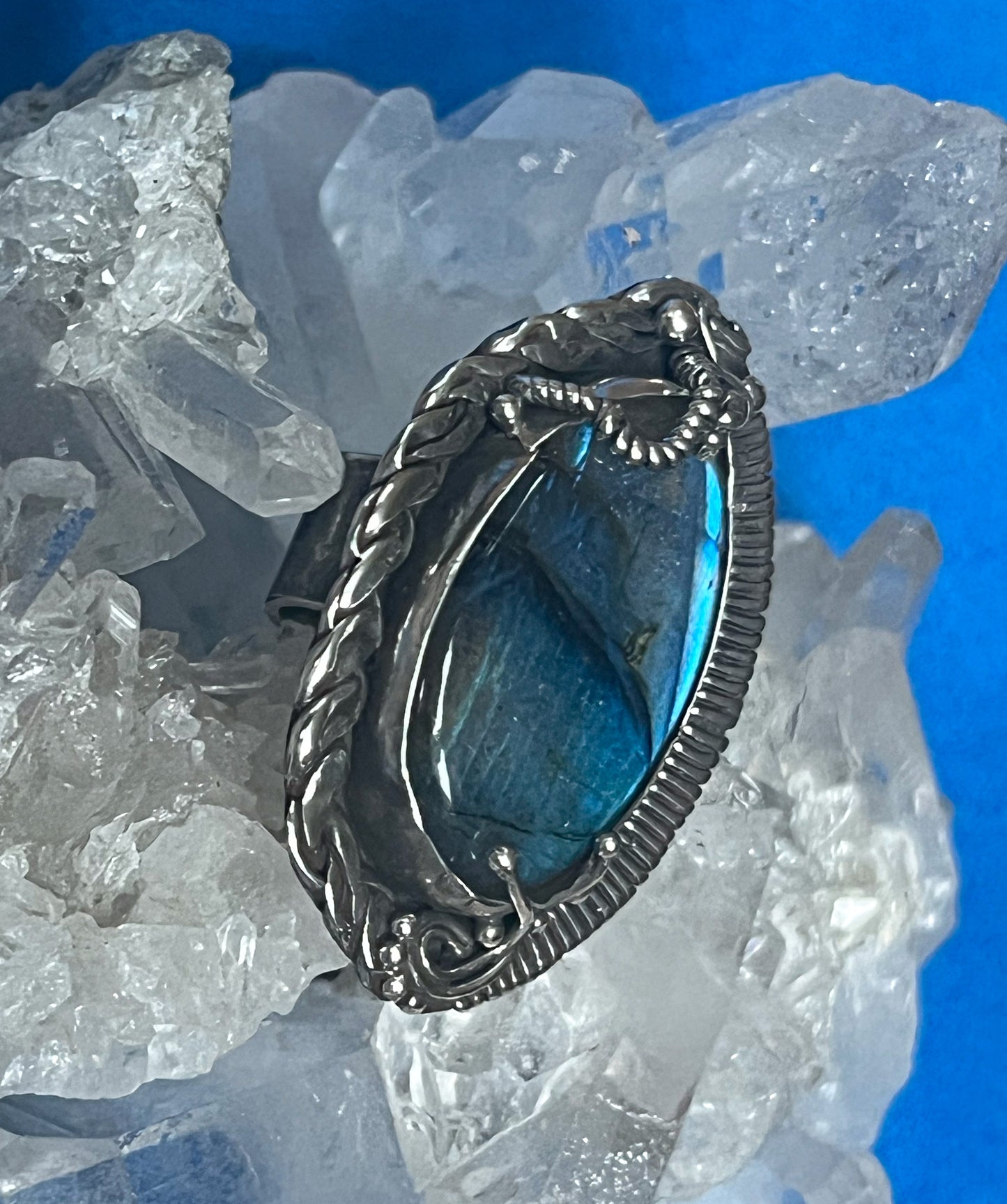 Labradorite silver ring
