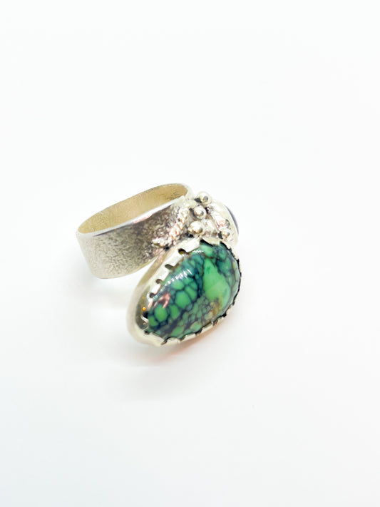 Turquoise & Black Onix Ring